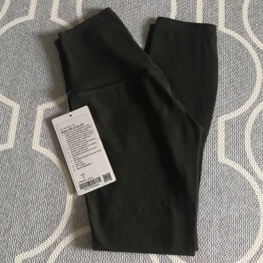 NWT Lululemon Align Crop 23” Olive Green